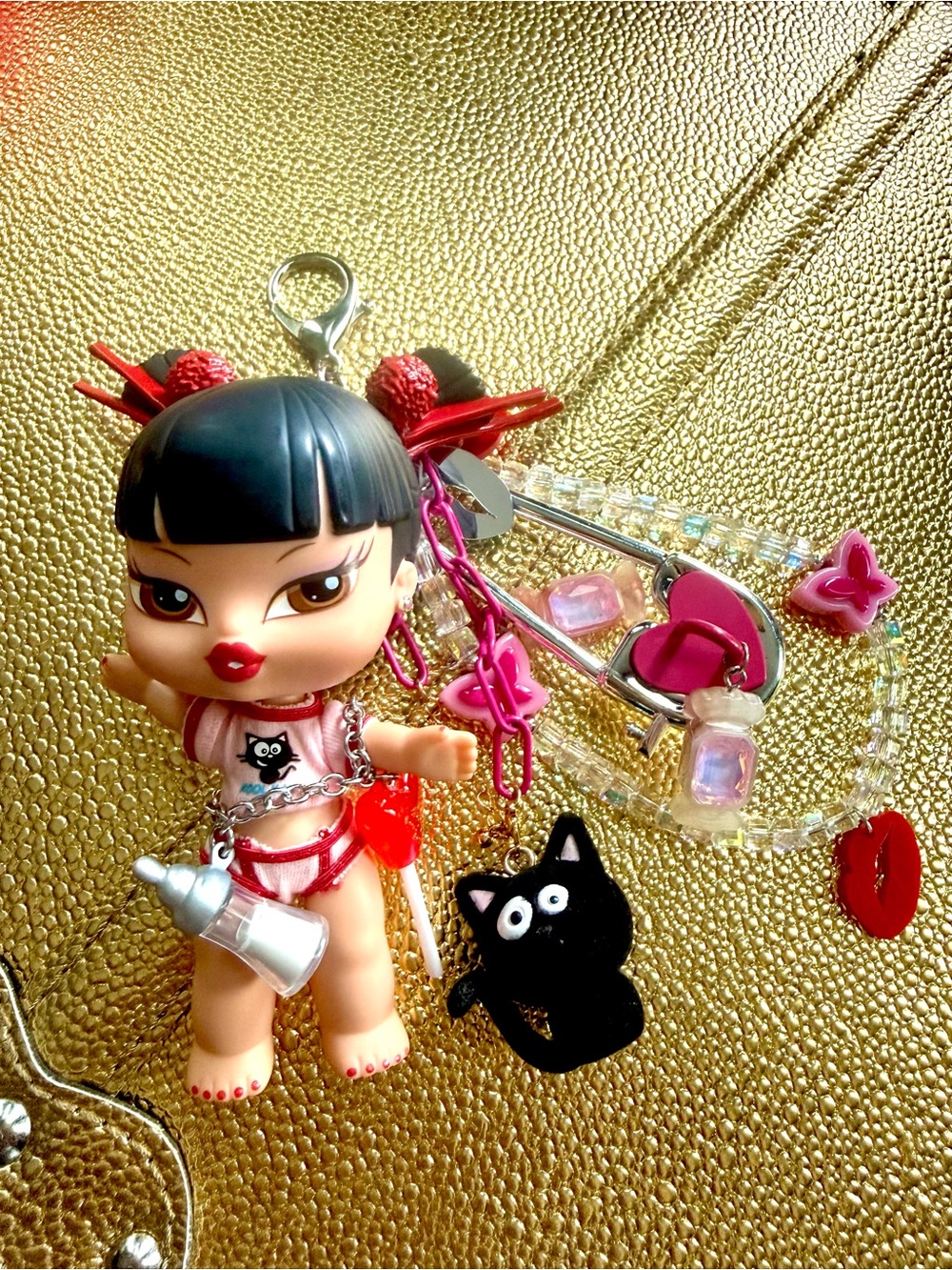 Custom Jade Bratz Doll Bag Charm Y2K Kawaii Purse Charm Keychain - Picture 4 of 5
